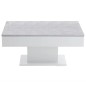 FMD Mesa de centro gris hormigón y blanco FMD Mesa de centro gris hormigón y blanco