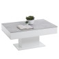 FMD Mesa de centro gris hormigón y blanco FMD Mesa de centro gris hormigón y blanco