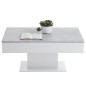 FMD Mesa de centro gris hormigón y blanco FMD Mesa de centro gris hormigón y blanco