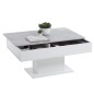 FMD Mesa de centro gris hormigón y blanco FMD Mesa de centro gris hormigón y blanco