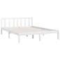 vidaXL Estructura de cama madera maciza de pino blanco 135x190 cm