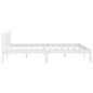 vidaXL Estructura de cama madera maciza de pino blanco 135x190 cm