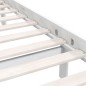 vidaXL Estructura de cama madera maciza de pino blanco 135x190 cm