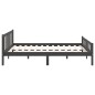 vidaXL Estructura de cama madera maciza gris king size 150x200 cm vidaXL Estructura de cama madera maciza gris king size 150x200 cm