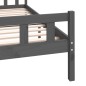 vidaXL Estructura de cama madera maciza gris king size 150x200 cm vidaXL Estructura de cama madera maciza gris king size 150x200 cm