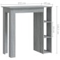 vidaXL Mesa alta con estante gris Sonoma 102x50x103,5 cm vidaXL Mesa alta con estante gris Sonoma 102x50x103,5 cm