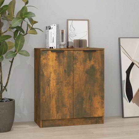 vidaXL Aparador madera contrachapada color roble ahumado 60x30x70 cm