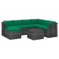 vidaXL Muebles de palets para jardín 8 pzas cojines madera maciza pino vidaXL Muebles de palets para jardín 8 pzas cojines madera maciza pino