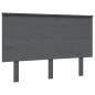 vidaXL Cabecero de cama madera maciza de pino gris 124x6x82,5 cm
