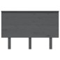 vidaXL Cabecero de cama madera maciza de pino gris 124x6x82,5 cm