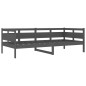 vidaXL Sofá cama de madera maciza de pino gris 90x200 cm vidaXL Sofá cama de madera maciza de pino gris 90x200 cm