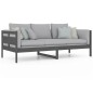 vidaXL Sofá cama de madera maciza de pino gris 90x200 cm vidaXL Sofá cama de madera maciza de pino gris 90x200 cm