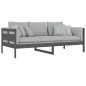 vidaXL Sofá cama de madera maciza de pino gris 90x200 cm vidaXL Sofá cama de madera maciza de pino gris 90x200 cm