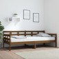 vidaXL Sofá cama madera maciza de pino marrón miel 90x200 cm vidaXL Sofá cama madera maciza de pino marrón miel 90x200 cm