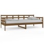 vidaXL Sofá cama madera maciza de pino marrón miel 90x200 cm vidaXL Sofá cama madera maciza de pino marrón miel 90x200 cm