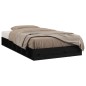 vidaXL Estructura cama madera maciza negro 140x190 cm vidaXL Estructura cama madera maciza negro 140x190 cm