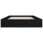 vidaXL Estructura cama madera maciza negro 140x190 cm vidaXL Estructura cama madera maciza negro 140x190 cm