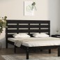 vidaXL Cabecero de cama madera maciza de pino negro 200x3x80 cm