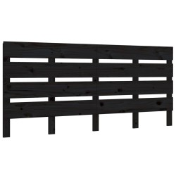 vidaXL Cabecero de cama madera maciza de pino negro 200x3x80 cm
