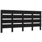 vidaXL Cabecero de cama madera maciza de pino negro 200x3x80 cm