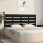 vidaXL Cabecero de cama madera maciza de pino negro 200x3x80 cm