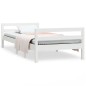 vidaXL Estructura de cama madera maciza de pino blanco 90x190 cm