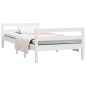 vidaXL Estructura de cama madera maciza de pino blanco 90x190 cm