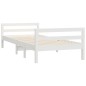 vidaXL Estructura de cama madera maciza de pino blanco 90x190 cm
