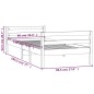 vidaXL Estructura de cama madera maciza de pino blanco 90x190 cm