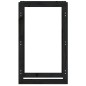 vidaXL Estante para leña madera maciza de pino negro 60x25x100 cm
