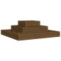 vidaXL Jardinera de madera maciza de pino marrón miel 80x80x27 cm