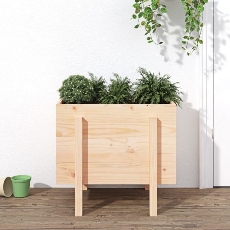 vidaXL Jardinera madera maciza de pino 62x50x57 cm