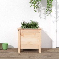 vidaXL Jardinera madera maciza de pino 40x40x39 cm