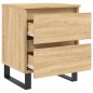 vidaXL Mesita de noche madera de ingeniería roble Sonoma 40x35x50 cm vidaXL Mesita de noche madera de ingeniería roble Sonoma 40x35x50 cm