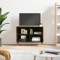 vidaXL Mueble de TV madera de ingeniería roble ahumado 69,5x30x50 cm vidaXL Mueble de TV madera de ingeniería roble ahumado 69,5x30x50 cm