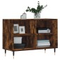 vidaXL Mueble de TV madera de ingeniería roble ahumado 69,5x30x50 cm vidaXL Mueble de TV madera de ingeniería roble ahumado 69,5x30x50 cm