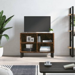 vidaXL Mueble de TV madera de ingeniería roble ahumado 69,5x30x50 cm