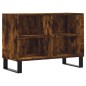 vidaXL Mueble de TV madera de ingeniería roble ahumado 69,5x30x50 cm vidaXL Mueble de TV madera de ingeniería roble ahumado 69,5x30x50 cm