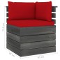 vidaXL Muebles de palets para jardín 6 pzas cojines madera maciza pino vidaXL Muebles de palets para jardín 6 pzas cojines madera maciza pino