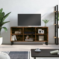 vidaXL Mueble de TV madera de ingeniería roble ahumado 103,5x30x50 cm