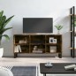 vidaXL Mueble de TV madera de ingeniería roble ahumado 103,5x30x50 cm