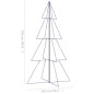 vidaXL Árbol de Navidad 360 luces LED interior y exterior 143x250 cm