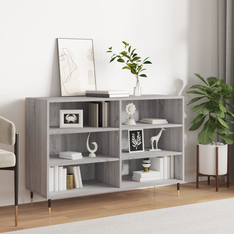 vidaXL Aparador de madera de ingeniería gris Sonoma 103,5x35x70 cm vidaXL Aparador de madera de ingeniería gris Sonoma 103,5x35x70 cm
