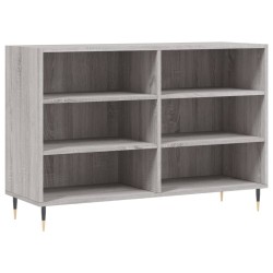 vidaXL Aparador de madera de ingeniería gris Sonoma 103,5x35x70 cm