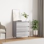 vidaXL Aparador de madera contrachapada gris Sonoma 60x35x70 cm