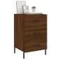 vidaXL Mesita de noche madera de ingeniería marrón roble 40x40x66 cm vidaXL Mesita de noche madera de ingeniería marrón roble 40x40x66 cm