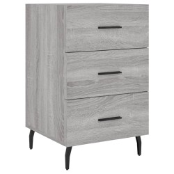 vidaXL Mesita de noche madera de ingeniería gris Sonoma 40x40x66 cm