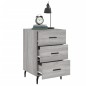 vidaXL Mesita de noche madera de ingeniería gris Sonoma 40x40x66 cm vidaXL Mesita de noche madera de ingeniería gris Sonoma 40x40x66 cm