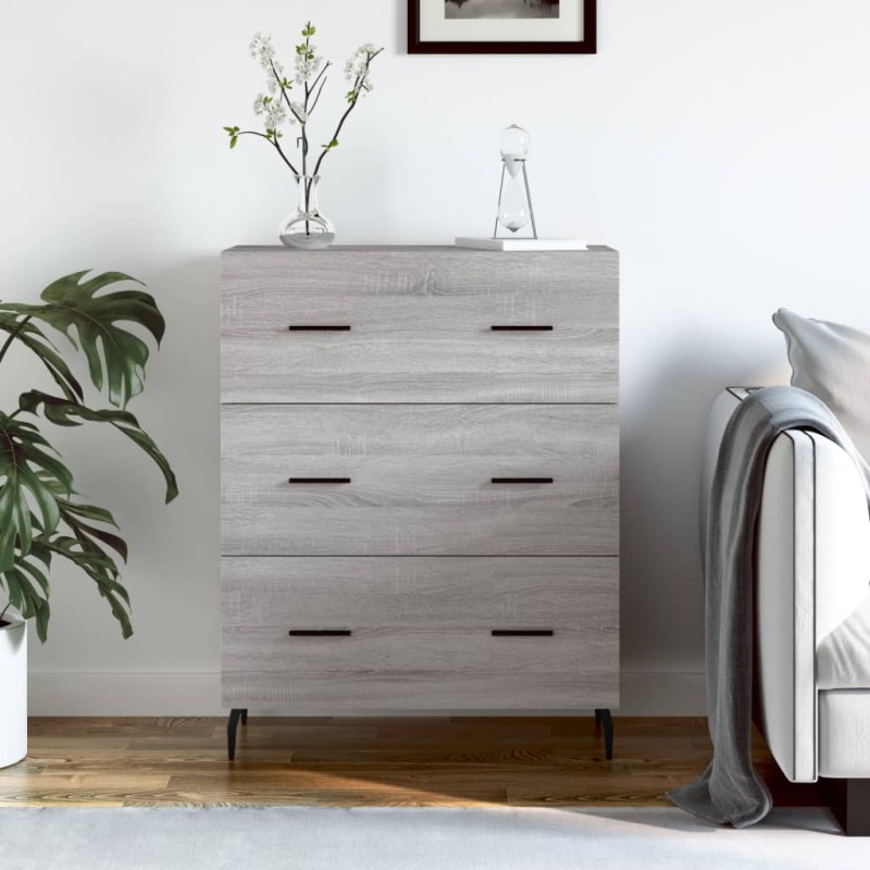 vidaXL Aparador de madera de ingeniería gris Sonoma 69,5x34x90 cm vidaXL Aparador de madera de ingeniería gris Sonoma 69,5x34x90 cm