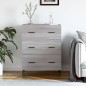 vidaXL Aparador de madera de ingeniería gris Sonoma 69,5x34x90 cm vidaXL Aparador de madera de ingeniería gris Sonoma 69,5x34x90 cm